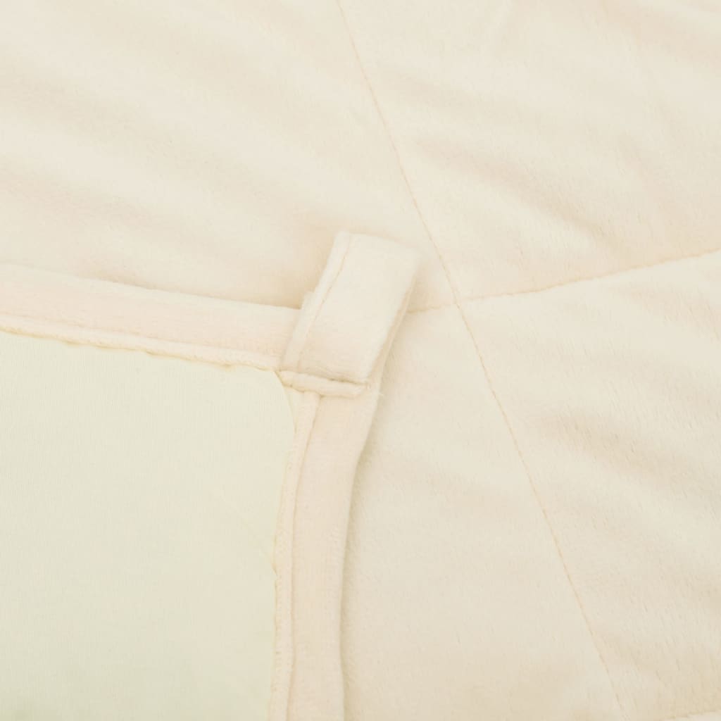 Weighted Blanket Light Cream 200x200 cm 9 kg Fabric