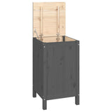 Laundry Box Grey 44x44x76 cm Solid Wood Pine