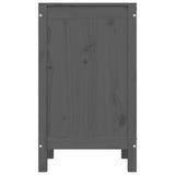 Laundry Box Grey 44x44x76 cm Solid Wood Pine