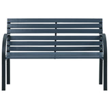 Garden Bench Grey 112 cm Solid Wood Fir