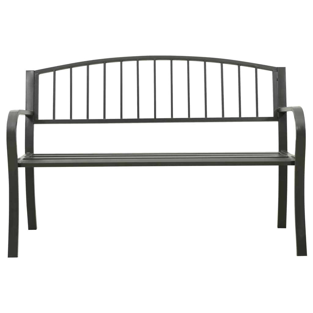 Garden Bench Grey 120 cm Steel