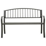 Garden Bench Grey 120 cm Steel