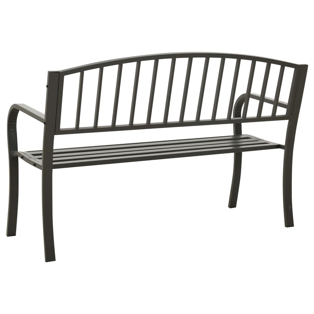 Garden Bench Grey 120 cm Steel