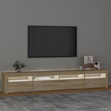 TV Cabinet with LED Lights Sonoma Oak 240x35x40 cm