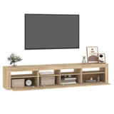 TV Cabinet with LED Lights Sonoma Oak 210x35x40 cm