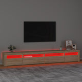 TV Cabinet with LED Lights Sonoma Oak 270x35x40 cm