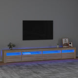 TV Cabinet with LED Lights Sonoma Oak 270x35x40 cm