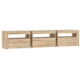 TV Cabinet with LED Lights Sonoma Oak 180x35x40 cm