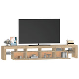 TV Cabinet with LED Lights Sonoma Oak 230x36.5x40 cm