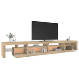 TV Cabinet with LED Lights Sonoma Oak 290x36.5x40 cm