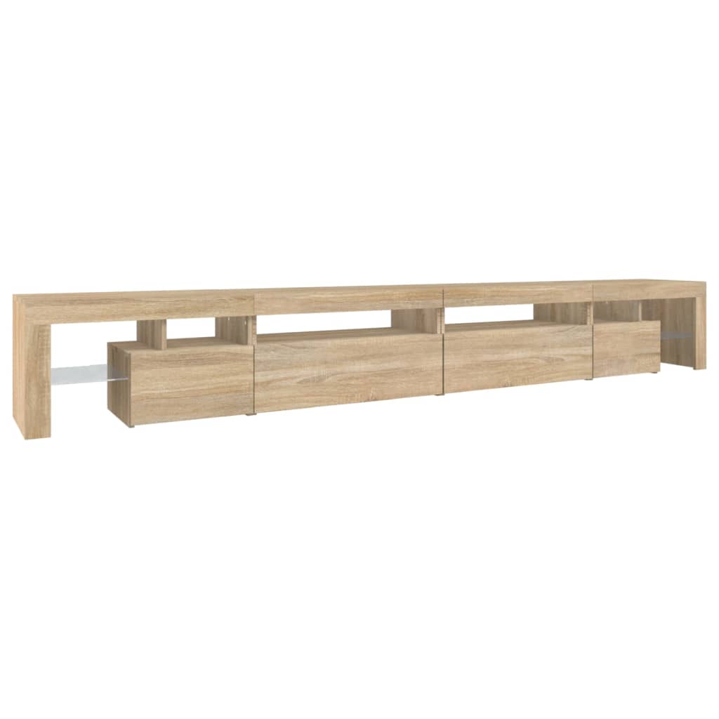 TV Cabinet with LED Lights Sonoma Oak 290x36.5x40 cm