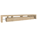 TV Cabinet with LED Lights Sonoma Oak 290x36.5x40 cm