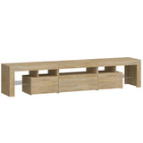 TV Cabinet with LED Lights Sonoma Oak 200x36.5x40 cm