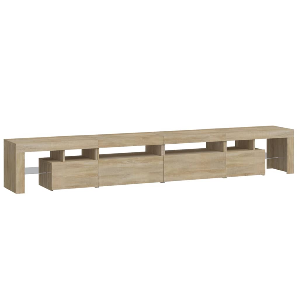 TV Cabinet with LED Lights Sonoma Oak 260x36.5x40 cm