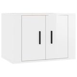 Wall Mounted TV Cabinet High Gloss White 57x34.5x40 cm