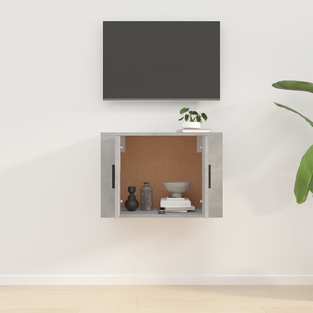 Wall Mounted TV Cabinet Concrete Grey 57x34.5x40 cm