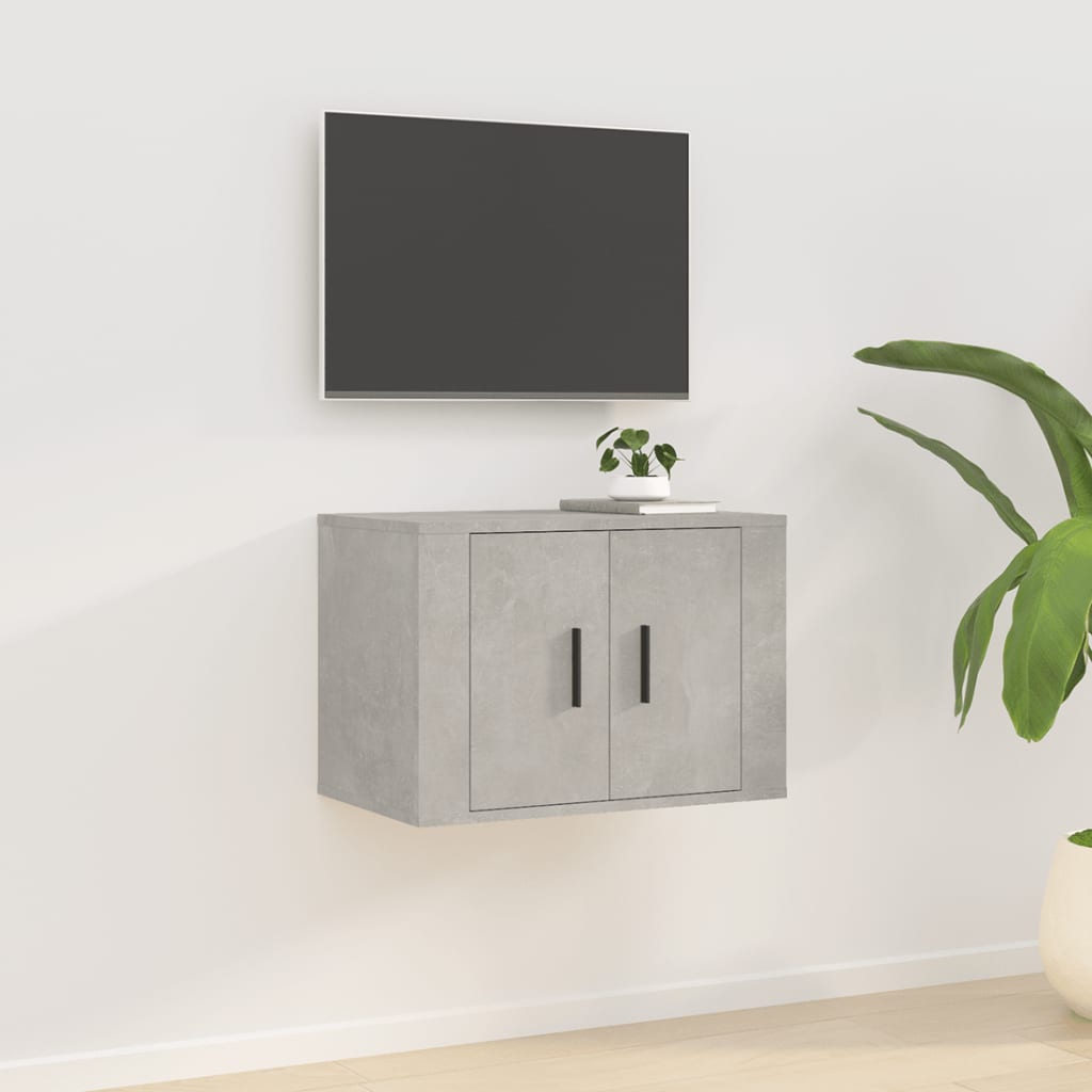 Wall Mounted TV Cabinet Concrete Grey 57x34.5x40 cm