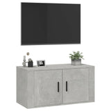 Wall Mounted TV Cabinet Concrete Grey 80x34.5x40 cm