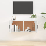 Wall Mounted TV Cabinet High Gloss White 100x34.5x40 cm