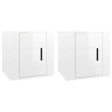 Wall Mounted TV Cabinets 2 pcs High Gloss White 40x34.5x40 cm