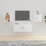 Wall Mounted TV Cabinets 2 pcs High Gloss White 40x34.5x40 cm