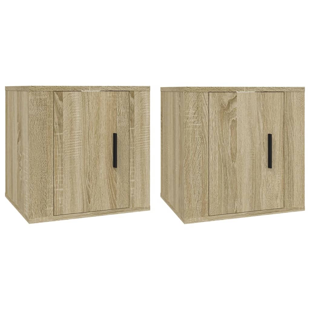 Wall Mounted TV Cabinets 2 pcs Sonoma Oak 40x34.5x40 cm