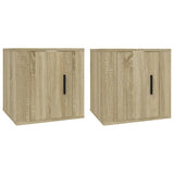 Wall Mounted TV Cabinets 2 pcs Sonoma Oak 40x34.5x40 cm