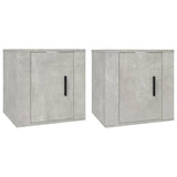 Wall Mounted TV Cabinets 2 pcs Concrete Grey 40x34.5x40 cm