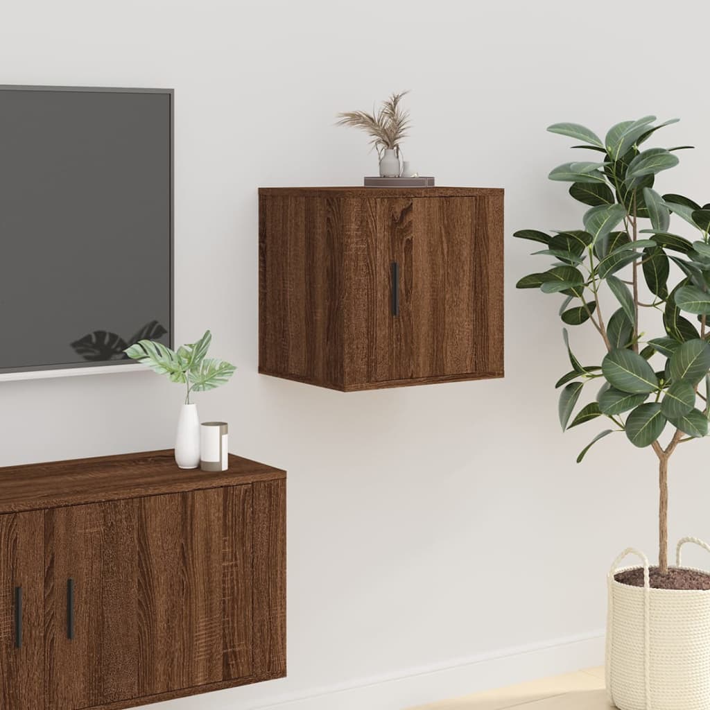 Wall Mounted TV Cabinet Brown Oak 40x34,5x40 cm