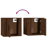 Wall Mounted TV Cabinets 2 pcs Brown Oak 40x34.5x40 cm