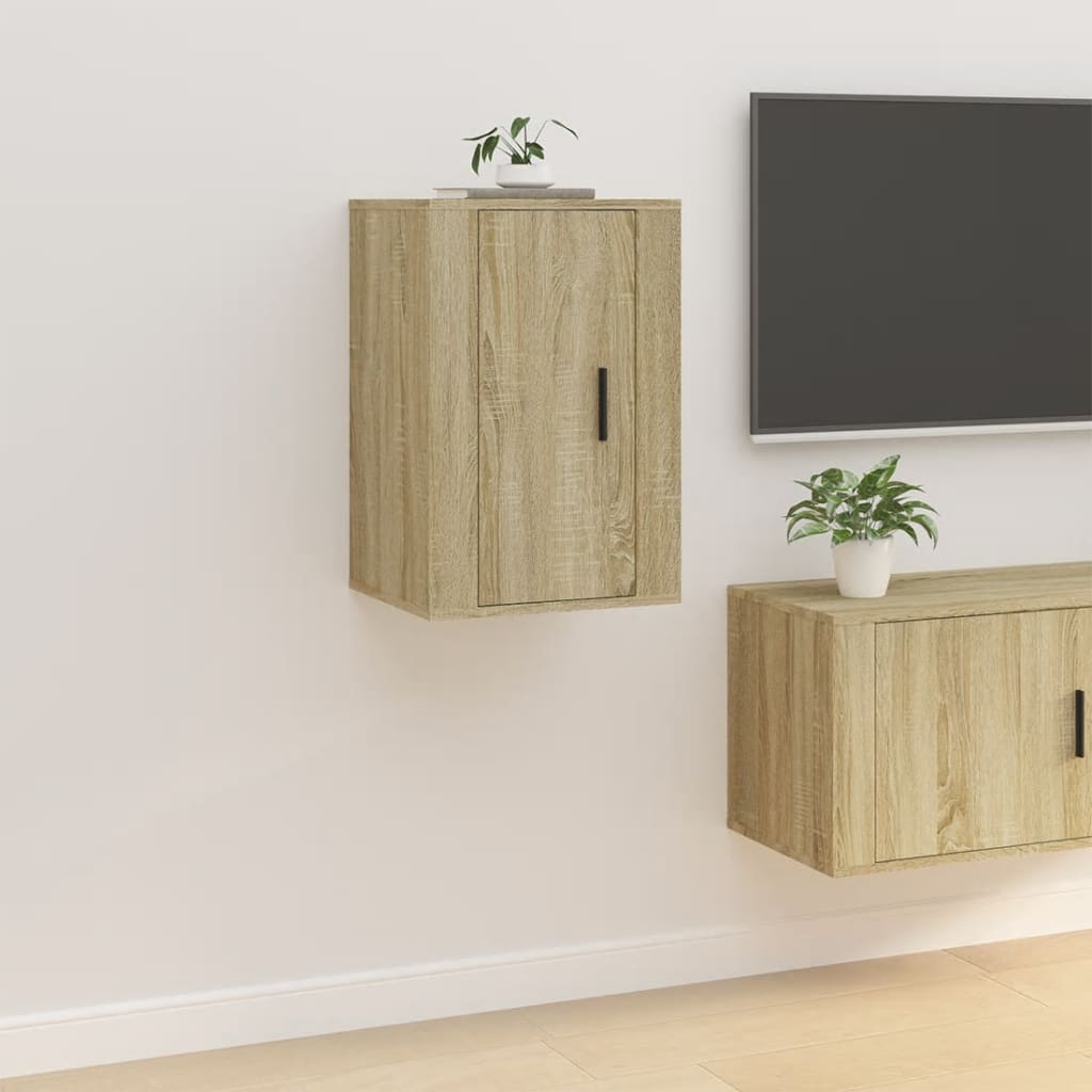 Wall Mounted TV Cabinets 2 pcs Sonoma Oak 40x34.5x60 cm