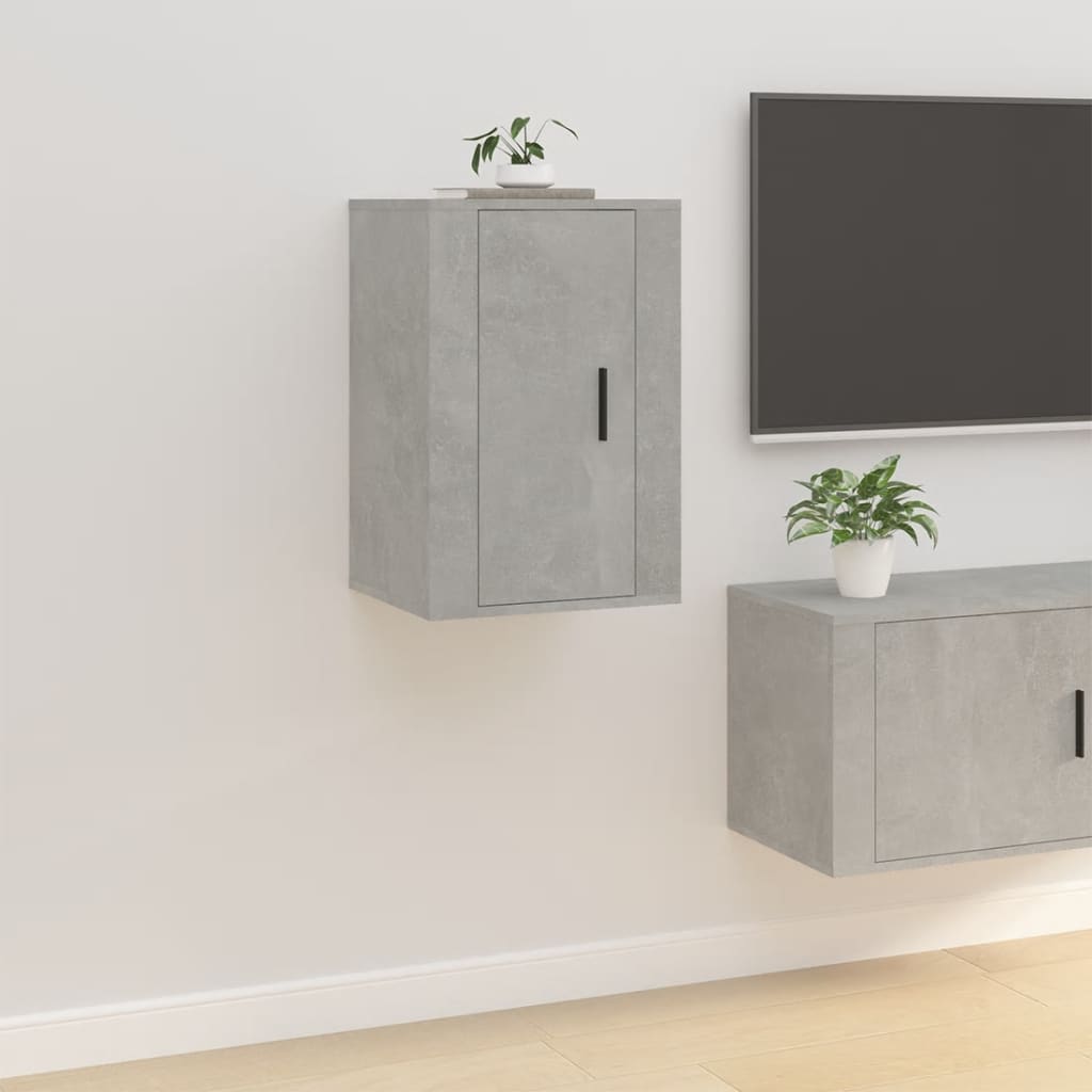 Wall Mounted TV Cabinet Concrete Grey 40x34.5x60 cm