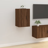 Wall Mounted TV Cabinet Brown Oak 40x34.5x60 cm