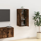 Wall Mounted TV Cabinet Smoked Oak 40x34,5x80 cm