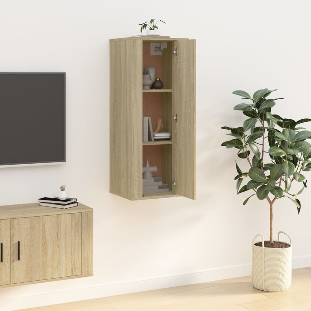 Wall Mounted TV Cabinet Sonoma Oak 40x34,5x100 cm