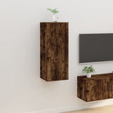 Wall Mounted TV Cabinet Smoked Oak 40x34,5x100 cm