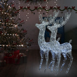 XXL Acrylic Christmas Reindeers 250 LED 2 pcs 180 cm Cold white