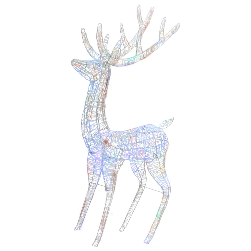 XXL Acrylic Christmas Reindeers 250 LED 3 pcs 180 cm Multicolour