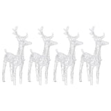 Christmas Reindeers 4 pcs Warm White 160 LEDs Acrylic