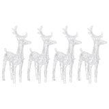 Christmas Reindeers 4 pcs Blue 160 LEDs Acrylic