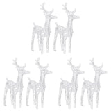 Christmas Reindeers 6 pcs Blue 240 LEDs Acrylic