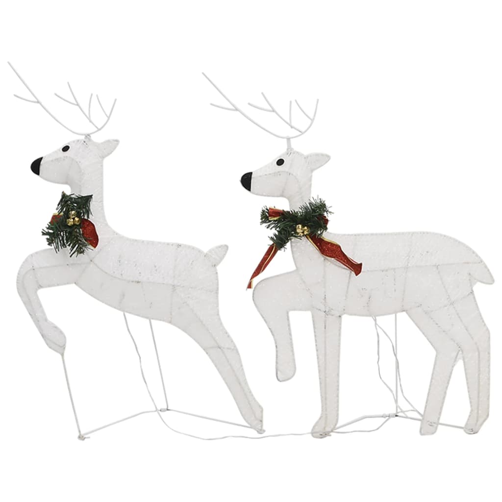 Christmas Reindeers 4 pcs White 80 LEDs