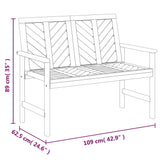 2 Piece Garden Lounge Set Solid Wood Acacia