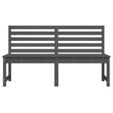 Garden Bench Grey 157.5 cm Solid Wood Pine