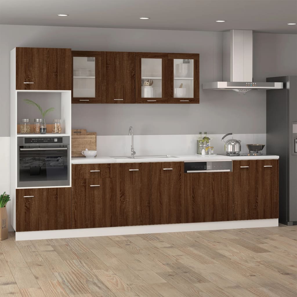 Hanging Cabinet Lyon Brown Oak 39.5x31x60 cm Engineered Wood