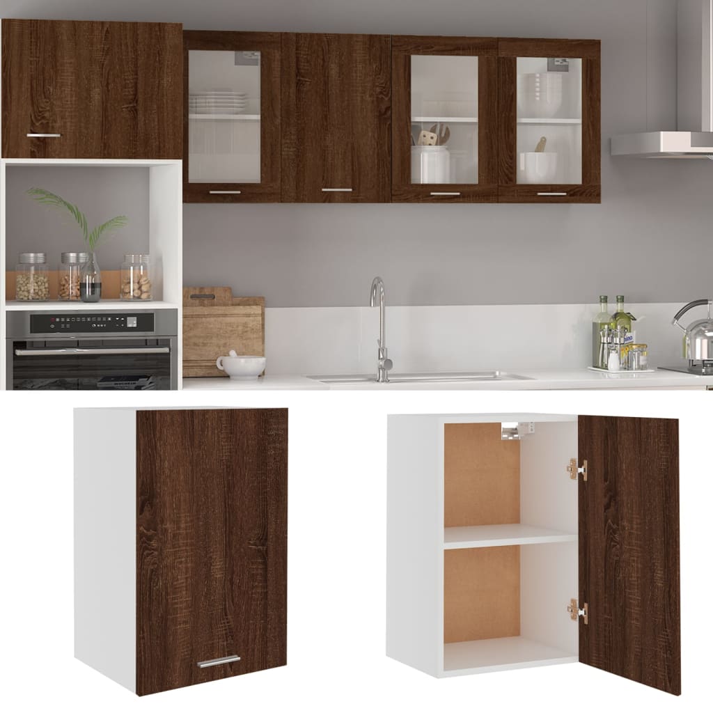 Hanging Cabinet Lyon Brown Oak 39.5x31x60 cm Engineered Wood