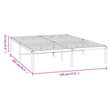 Metal Bed Frame without Mattress Black 140x200cm