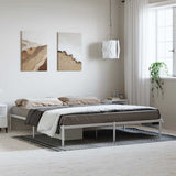 Metal Bed Frame without Mattress White 183x213cm