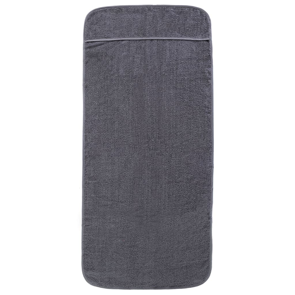 Beach Towels 2 pcs Anthracite 60x135 cm Fabric 400 GSM