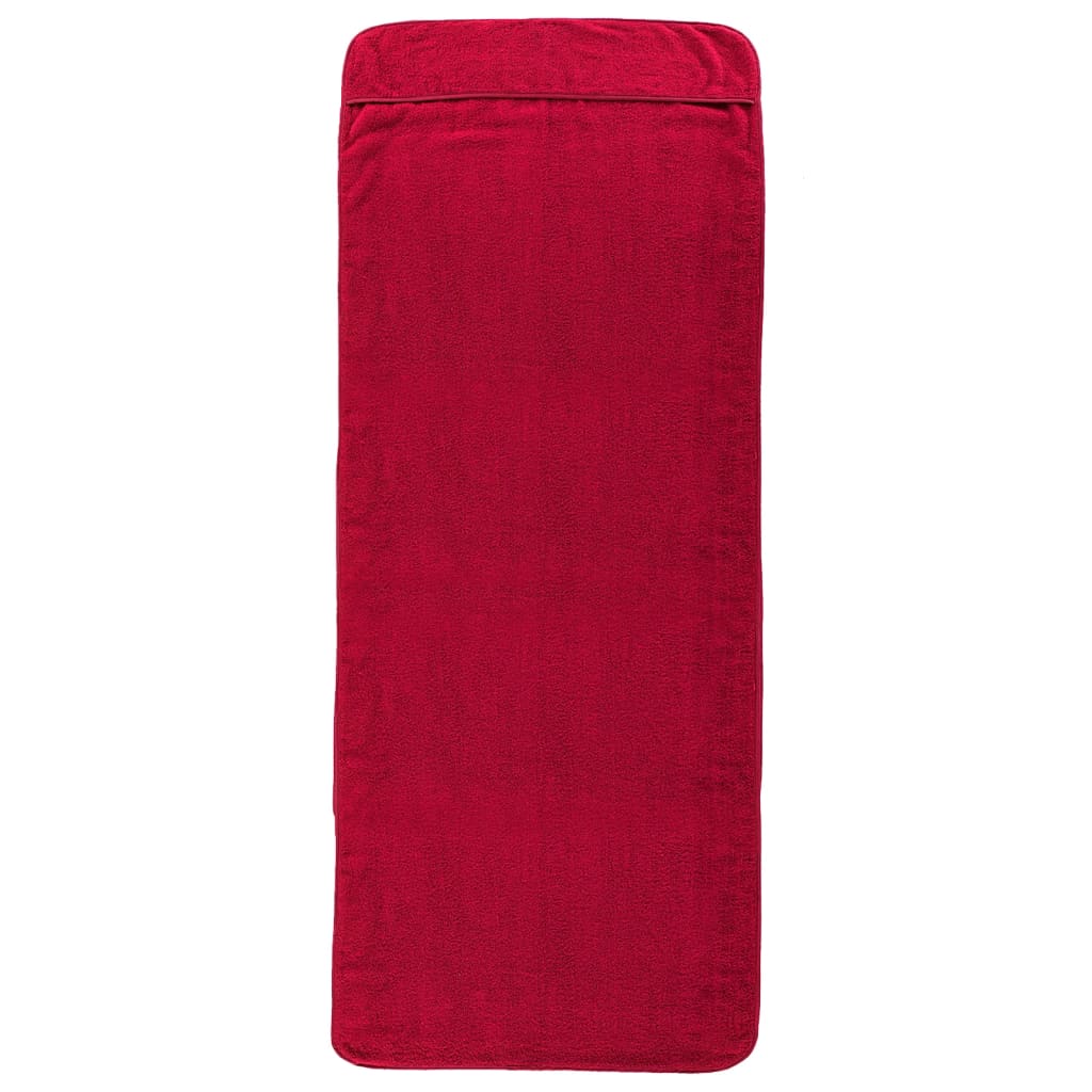 Beach Towels 2 pcs Burgundy 75x200 cm Fabric 400 GSM